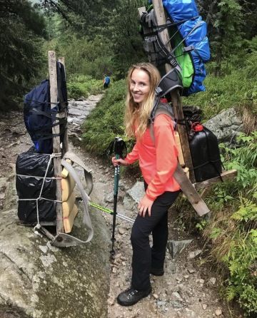 vysokohorská vynáška na Chatu pod Rysmi